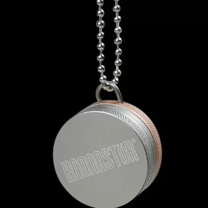 Kannastor 2-Piece Necklace Pendant Grinder - Color#Silver>Black>Rose Gold