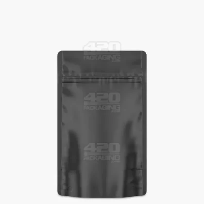 Tamper Evident | Matte Black Mylar Bags (No Tear Notch)