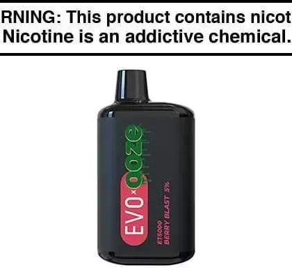 EVO BAR X OOZE BAR ET5000 13ML 5000 PUFF DISPOSABLE - Berry Blast, Fruit Punch