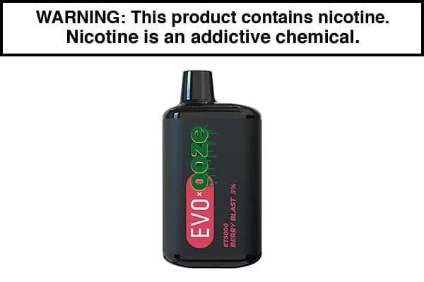 EVO BAR X OOZE BAR ET5000 13ML 5000 PUFF DISPOSABLE - Berry Blast, Fruit Punch