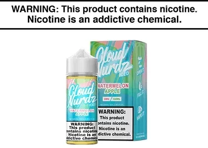 WATERMELON APPLE ICED BY CLOUD NURDZ TFN 100ML - Vape Product, Vape Product