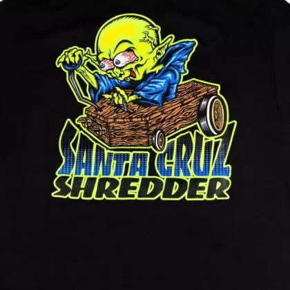 Santa Cruz Shredder Apparel Shirts “Shred Till Dead” - Size#S>M>L>XL>2XL~Color#Black