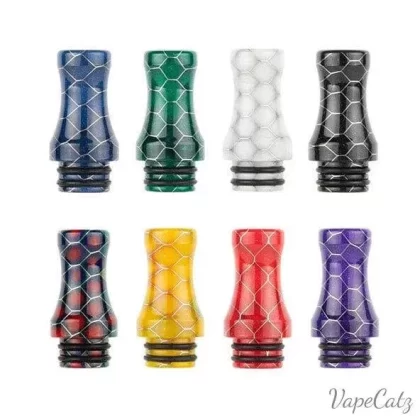 510 Slim Vase with snakeskin design Resin Drip Tip or Mouthpiece S21
