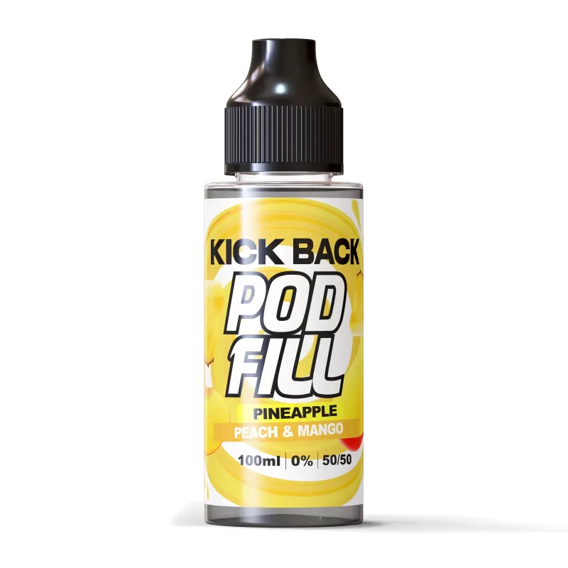 Pineapple Peach Mango By Kick Back Pod Fill E-Liquid 100ml Shortfill