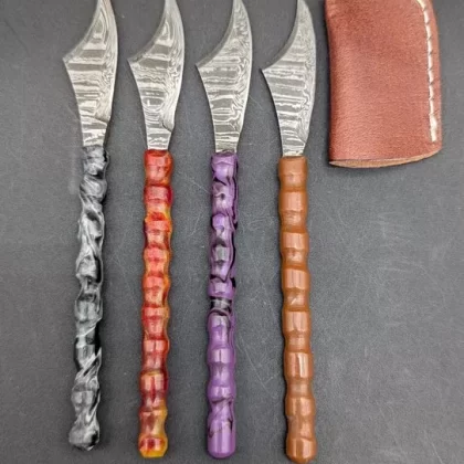 Halberd Damascus Steel Dab Tool 6