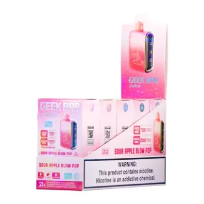 BULK Sour Apple Blow Pop GEEK BAR Pulse – Box of 5