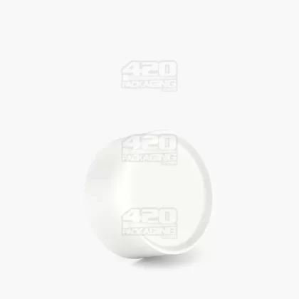 POLLEN GEAR | HiLine Child Resistant Smooth Push Down & Turn Plastic Scooped Caps w/ Triple Layer Foil Liner | 36mm – Matte White – 308 Count