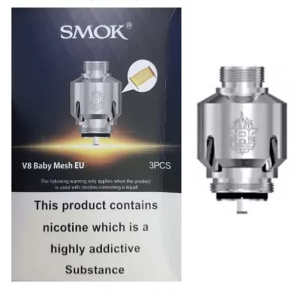 SMOK V8 Baby Mesh EU Coils – STICK V8 Baby coil/Smok T Priv coils 0.15 Ohm 3-Pack - SMOK / 0.15 Ohm / 3 Coils