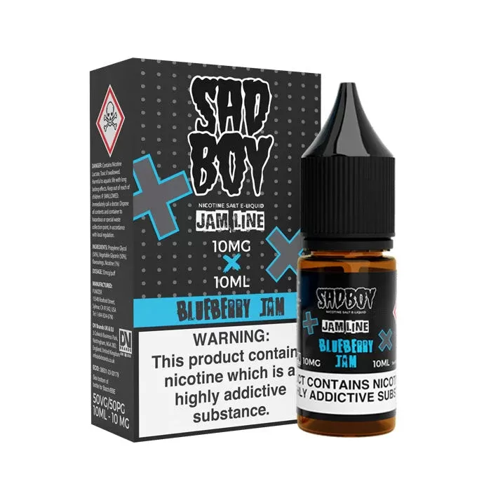 Blueberry Jam Nic Salt E-Liquid By Sadboy - 10 mg – Medium Strength, 20 mg – High Strength