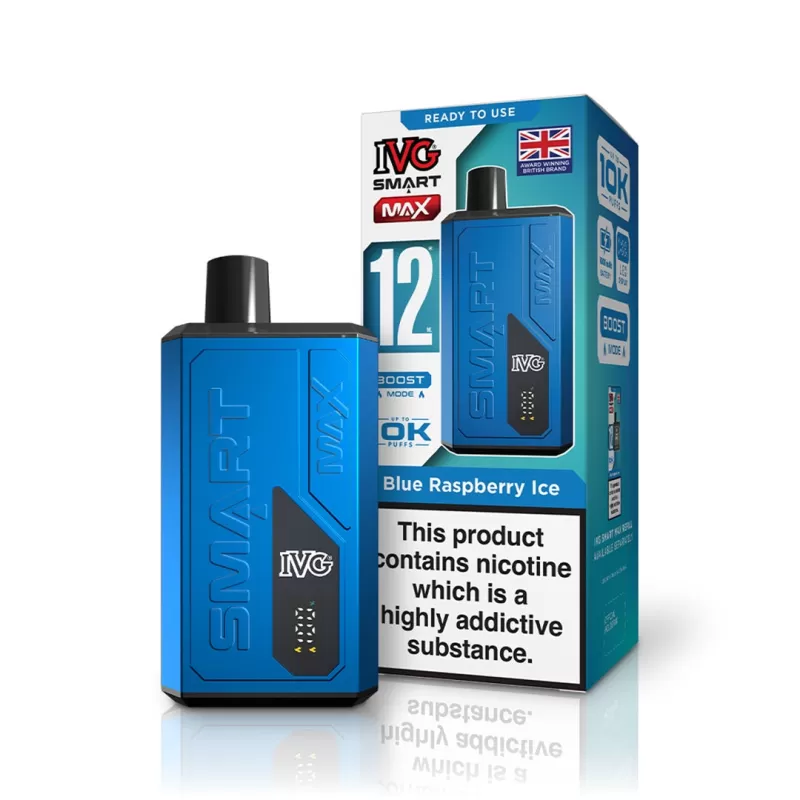 IVG Smart Max 10K Prefilled Vape KIT 10mg - Blue Sour Raspberry