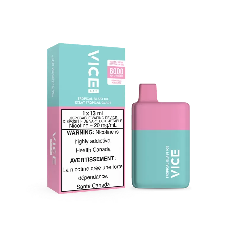 Vice Box Rechargeable Disposable Vape – 6000 Puffs – Tropical Blast Ice