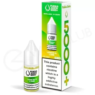 Lemon & Lime Nic Salt E-Liquid by Pukka Juice 5000+