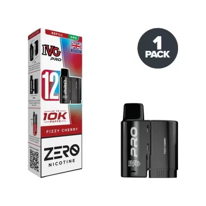 Fizzy Cherry IVG Pro 12 Refill Pack - 0mg – No Nicotine, 10mg – Medium Strength