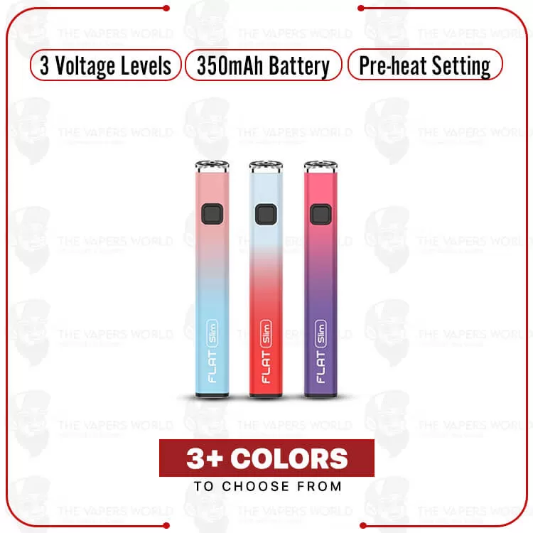 Yocan Flat Slim Battery - Black, Silver (235F75)