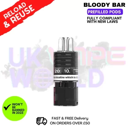 Lemon Lime Bloody Bar 10K Replacement Pod – £5.89
