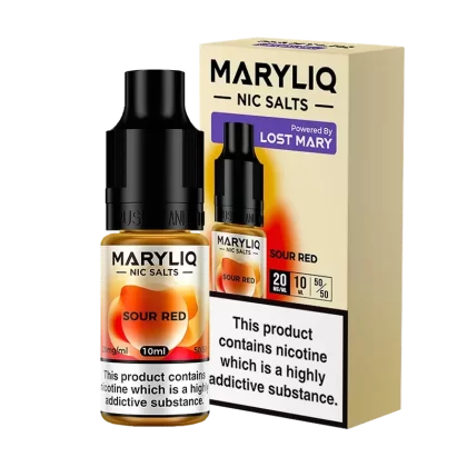 MaryLiq Sour Red 10mg & 20mg Nic Salt 10ml Liquid (10 pk)