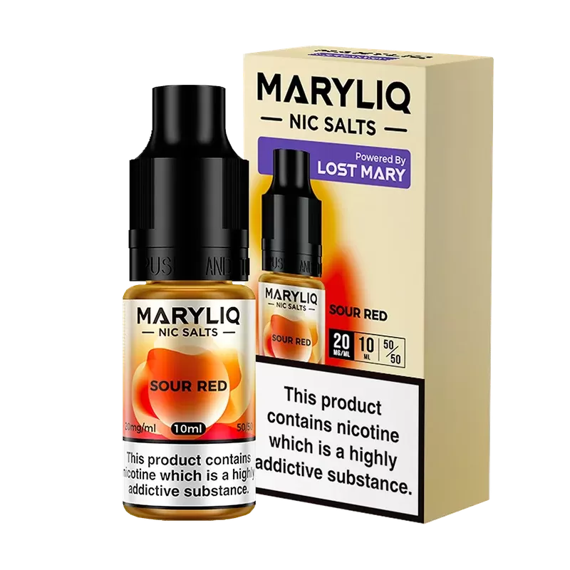 MaryLiq Sour Red 10mg & 20mg Nic Salt 10ml Liquid (10 pk)