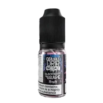 Double Drip Blackberry Grape Nic Salt Vape Juice - 10 Pack - Strength
