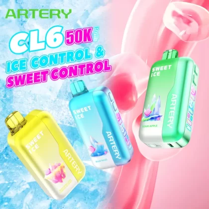 ARTERY CL6 Sweet & Ice Control Disposable Device - 50000 Puffs - Black Cherry