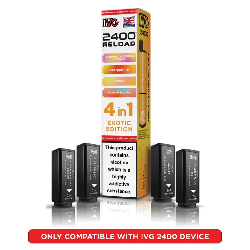 IVG 2400 Reload 4 in 1 Prefilled Pods Exotic Edition - Strength#20mg (F42E4E)
