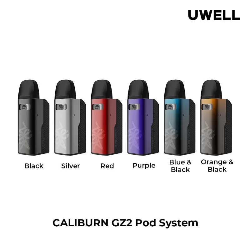 Uwell Caliburn GZ2 Pod Kit - Orange & Black - Vapeciga - Image 3