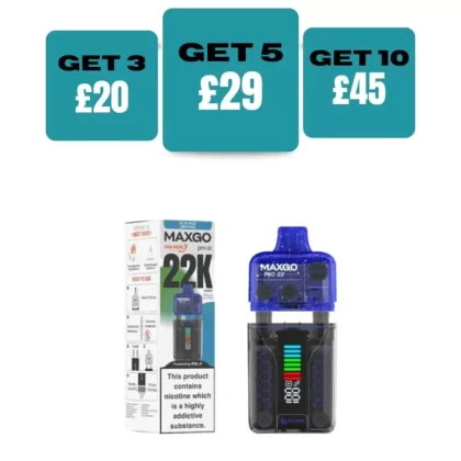 Relx Maxgo 22k Prefilled Pod Kit - £7.99 or 3 For £20 - Peach Ice