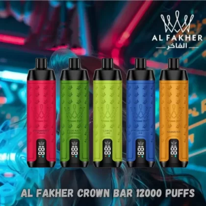 Al Fakher Crown Bar 12000 Puffs Shisha Hookah Disposable Vape - BLACKCURRANT ICE