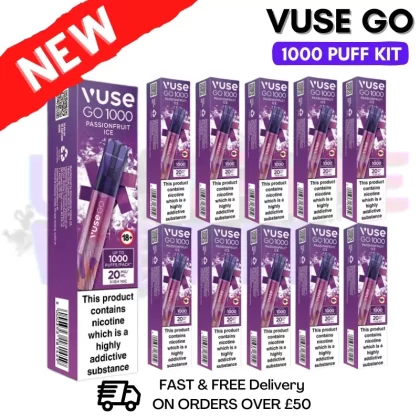 Vuse Go 1000 Passionfruit ICE Box Of 10 – £19.99