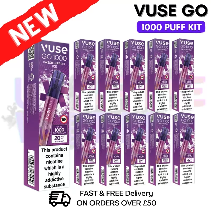 Vuse Go 1000 Passionfruit ICE Box Of 10 – £19.99