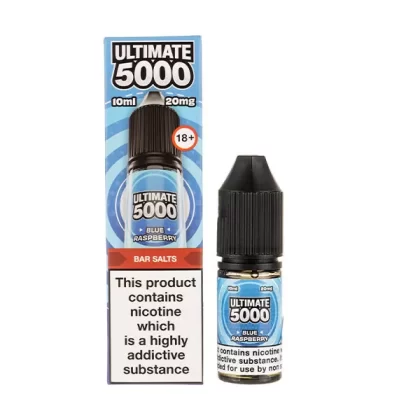 Blue Raspberry Nic Salt E-Liquid by Ultimate 5000 Bar Salt - 5mg