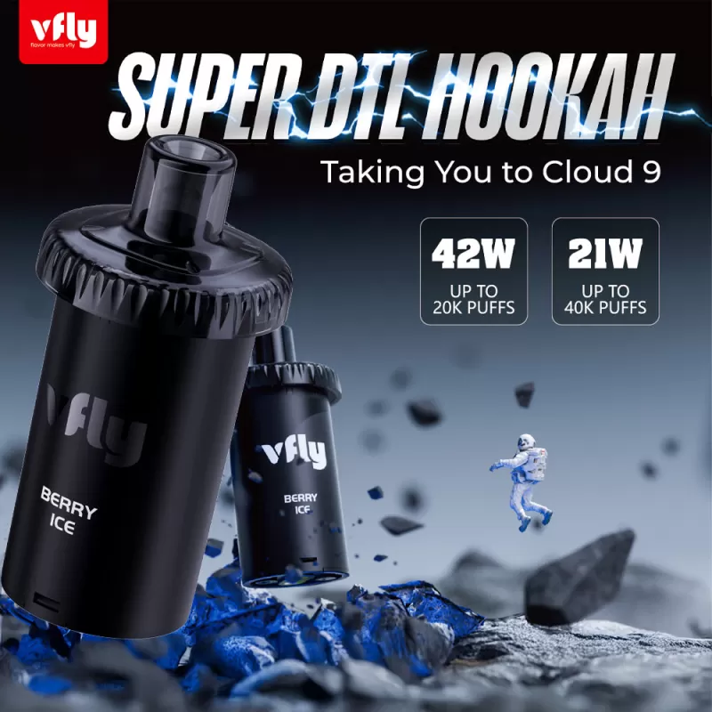 VFLY Super DTL Hookah 40K Disposable E-Hookah POD - 40000 Puffs (2 Count) - Pear Juice