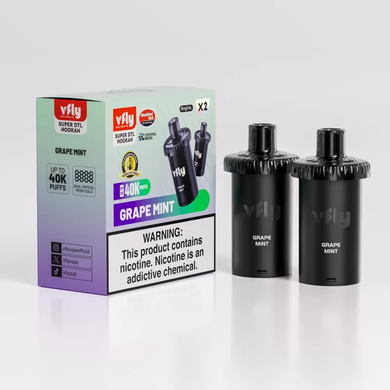 VFLY Super DTL Hookah 40K Disposable E-Hookah POD - 40000 Puffs (2 Count) - Pear Juice - Image 2