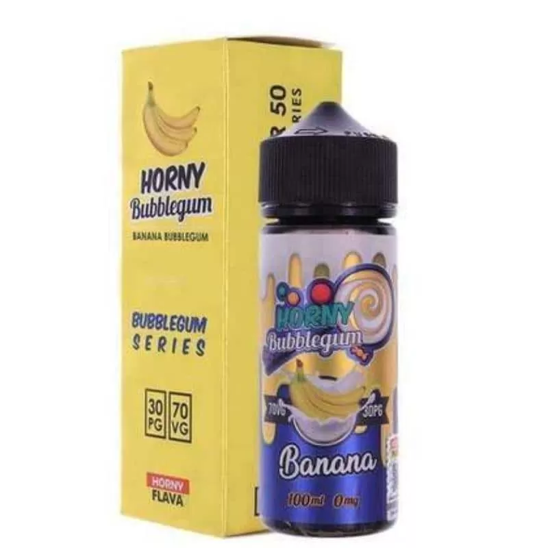 Horny Bubblegum Banana 100ml E Liquid by Horny Flava - Image 2