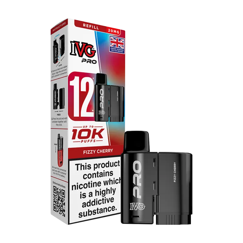 Fizzy Cherry IVG Pro 12 Refill Pack - Ecigwizard