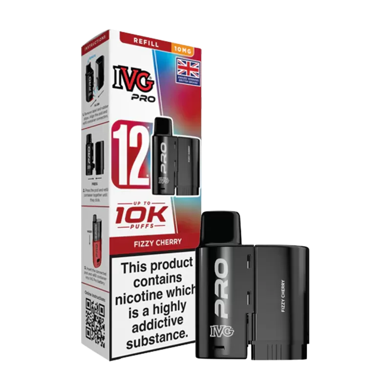 Fizzy Cherry IVG Pro 12 Refill Pack - Ecigwizard - Image 2