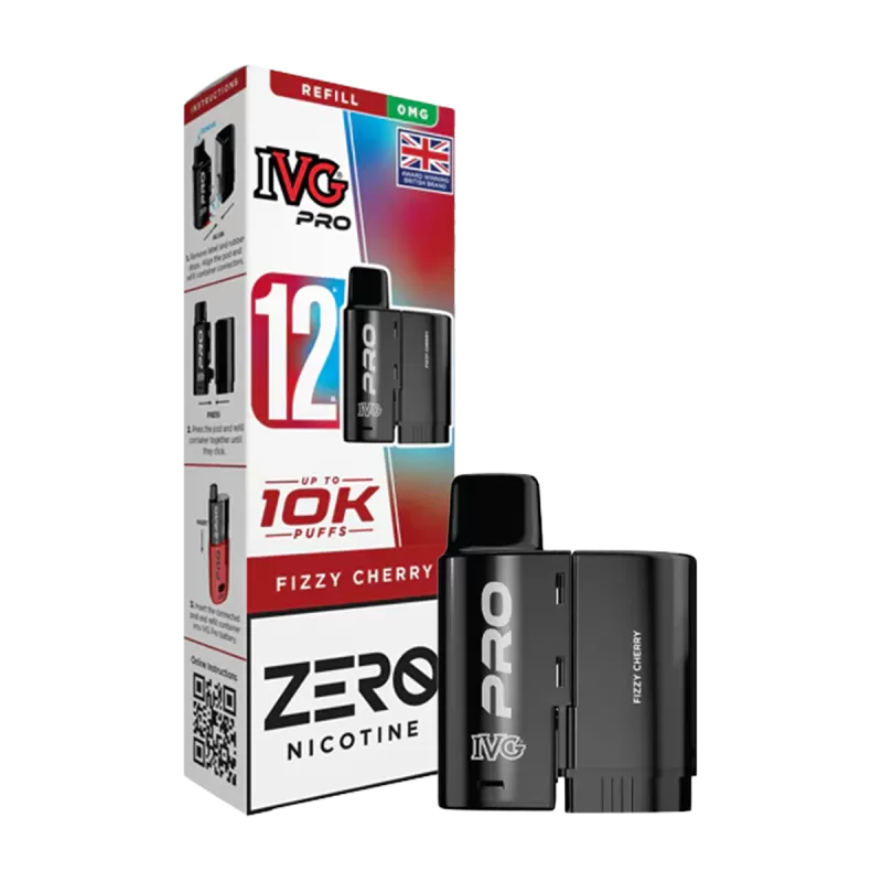 Fizzy Cherry IVG Pro 12 Refill Pack - Ecigwizard - Image 3
