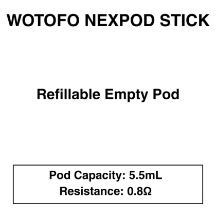 Wotofo – Nexpod – Refiilable Pod – 5.5ml Liquid Capacity - Vapeys Co Nz