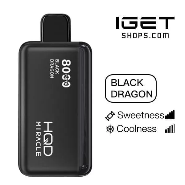 HQD Miracle 8000 – Black Dragon - Vape Store