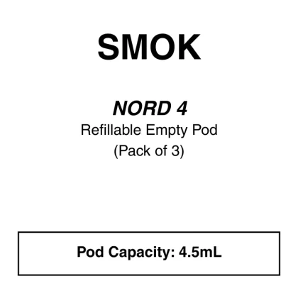 Smok Nord 4 Empty Replacement Pods - Vapeys Co Nz
