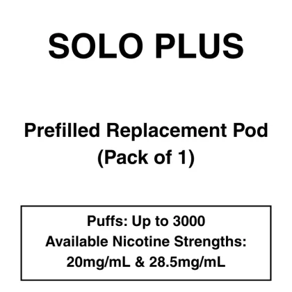 Solo Plus – Prefilled Replacement Pod – 1 Pod