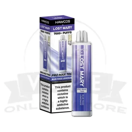 Blue Razz Lemonade HAWCOS X Lost Mary Pro Max 7K Puff Vape Kit