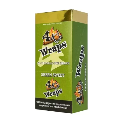 Good Times 4k’s Wraps Green Sweet - 30 Packs of 4 (120ct)