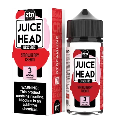 Juice Head Strawberry Cream Vape e-Liquid 100mL - Vape Product, Vape Product