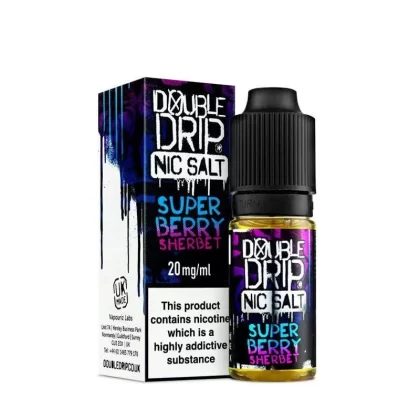 SUPER BERRY SHERBET NIC SALT E-LIQUID BY DOUBLE DRIP - Nicotine Strenght#10ml Bottle - 10mg Nicotine>10ml Bottle - 20mg Nicotine