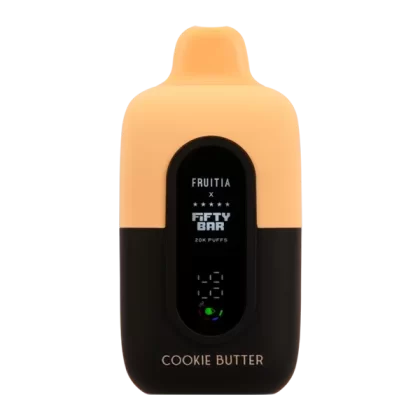 Cookie Butter FRUITIA X Fifty Bar 20K - Consumer; Vape Product; 5 Pack, Single