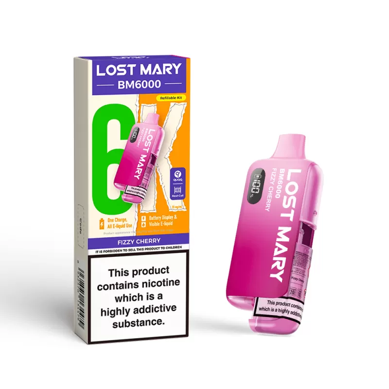 Lost Mary BM6000 Prefilled Pod Kit Fizzy Cherry - 20mg