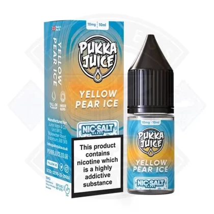 Pukka Juice – Nic Salt Yellow Pear ICE 10ml E-liquid - Size#10mg