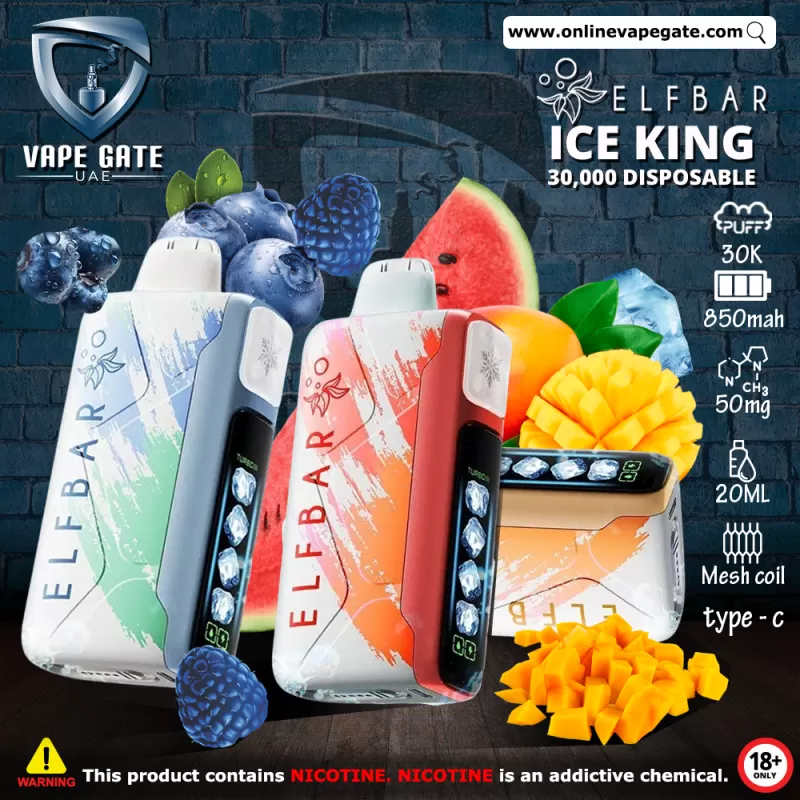 Elf Bar Ice King Disposable Pod Device (30,000 Puffs) - Passionfruit Mango Ice / 50 mg