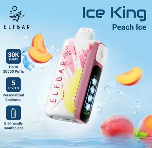 Elf Bar Ice King Disposable Pod Device (30,000 Puffs) - Passionfruit Mango Ice / 50 mg - Image 3