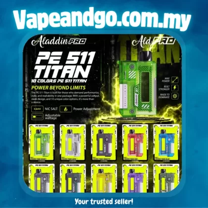 Aladdin Pro PE511 Titan Device & Empty Cartridge - Vapeandgo Com My